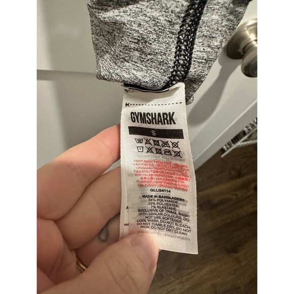 Gymshark Black Gray Marl ADAPT Seamless Leggings Pants S Excellent Condition - Picture 4 of 4